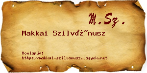 Makkai Szilvánusz névjegykártya